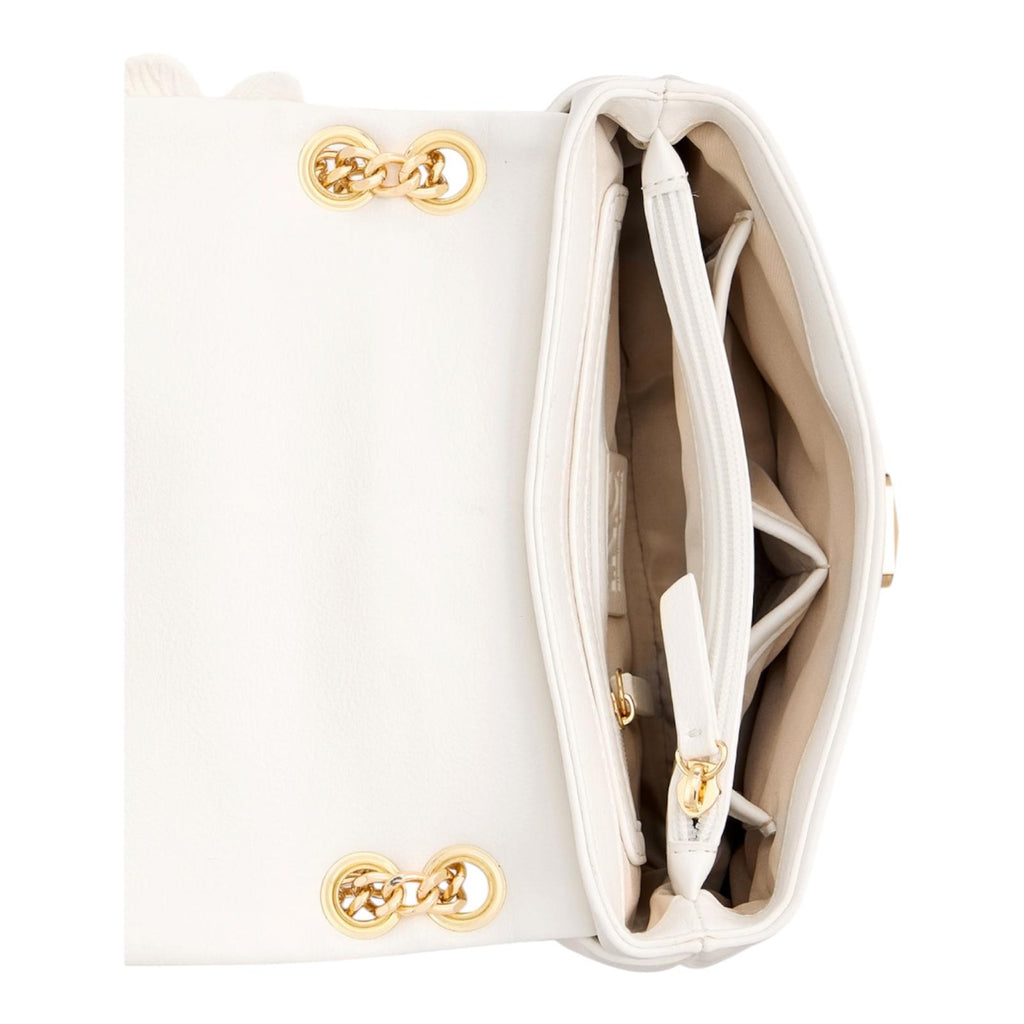 Bolso Floral Blanco para mujer- Crossbody Elegante con Flores 3D