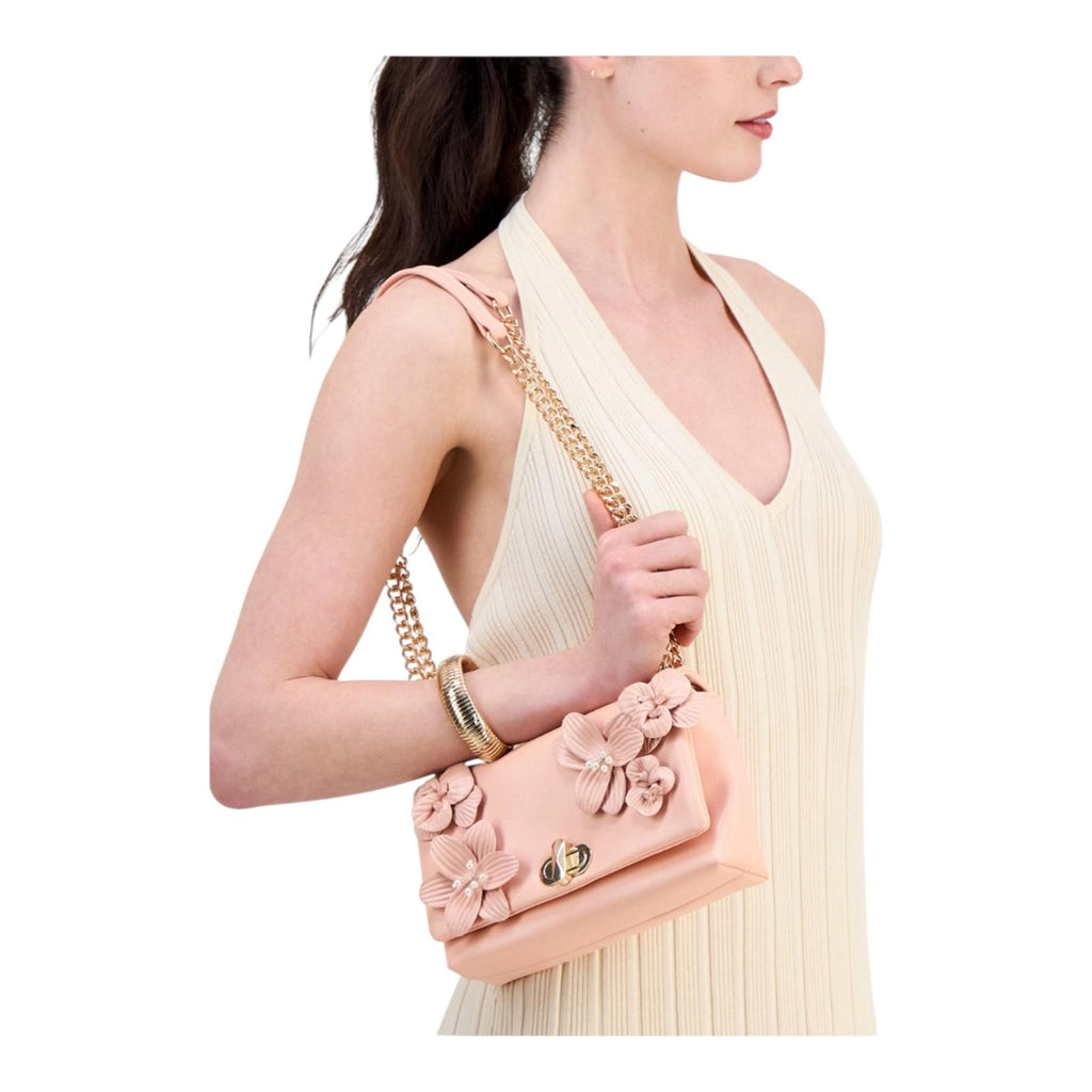 Bolso Floral Rosa para mujer- Crossbody Elegante con Flores 3D