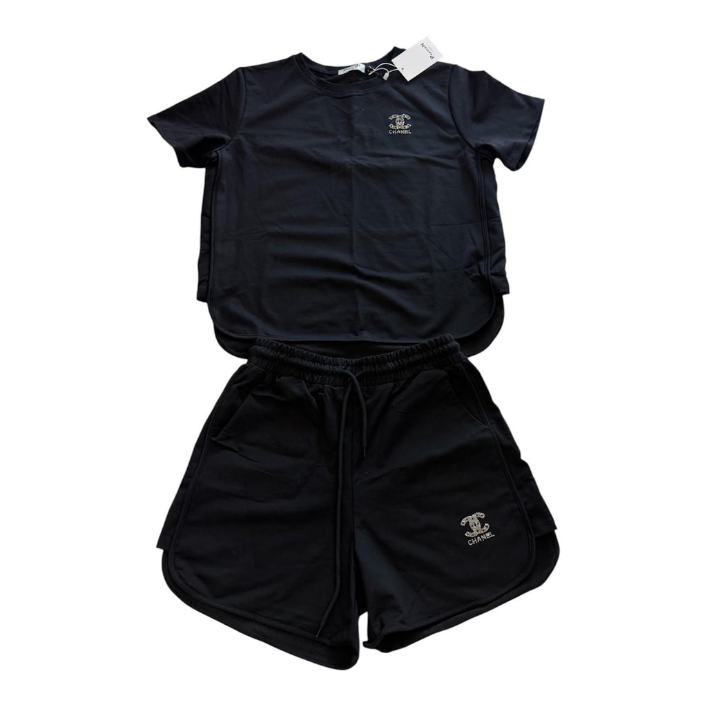 CONJUNTO DE SHORT PARA MUJER ESTILO DEPORTIVO-TALLA L/XL