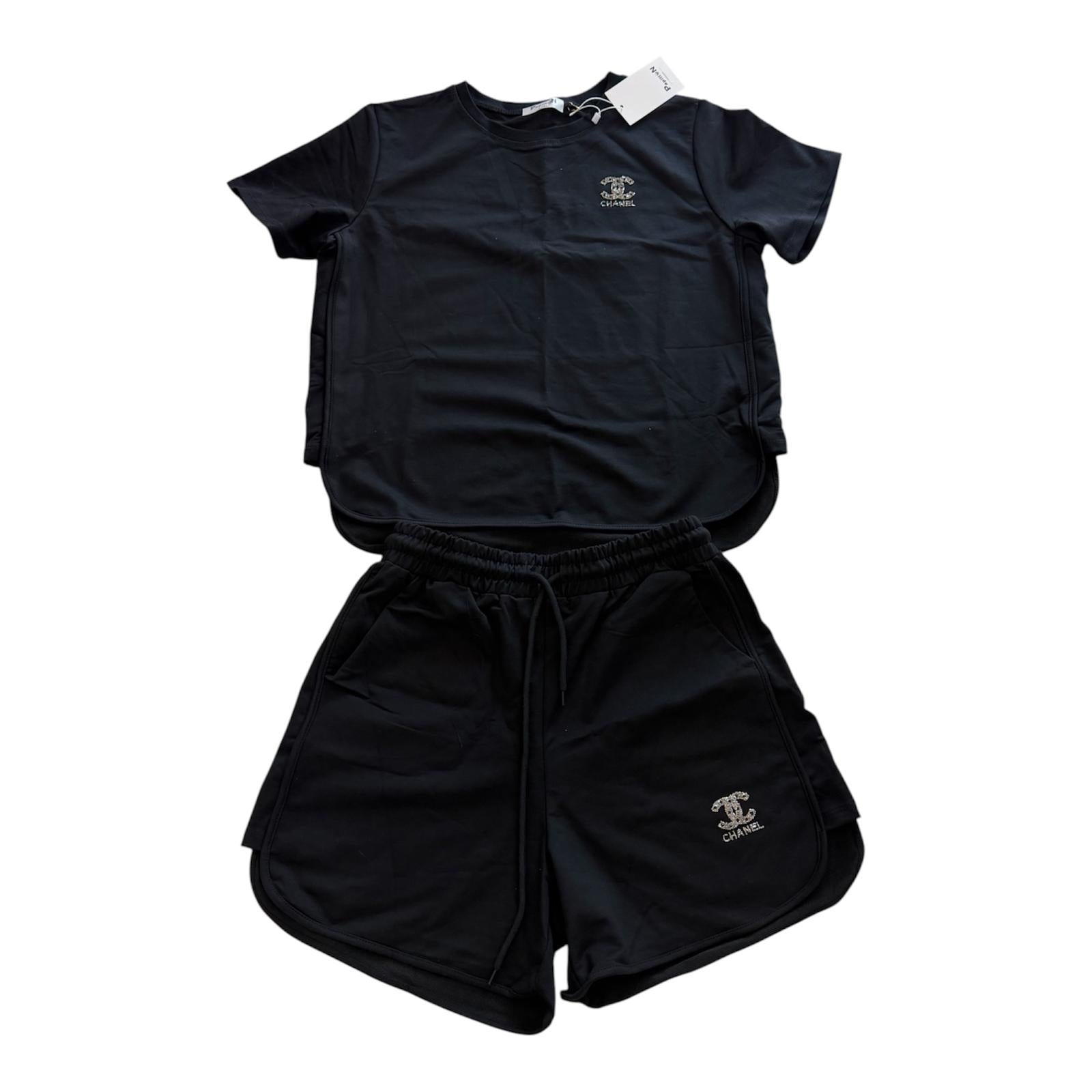 CONJUNTO DE SHORT PARA MUJER ESTILO DEPORTIVO-TALLA L/XL