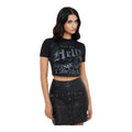 KILLSTAR GO TO HELL BABY CROP T-SHIRT -SIZE S