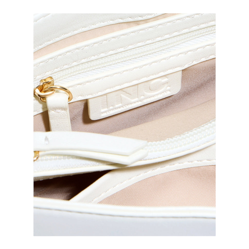 Bolso de Hombro Elegance Shell Blanco con cadena dorada para mujer