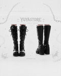 KILLSTAR SELENE PLATFORM BOOTS SIZE US7-BOTAS GOTICAS NEGRAS CON PLATAFORMA